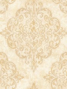 Seabrook Designs NE50305 Nouveau Luxe Taupe and Gold Atelier Wallpaper